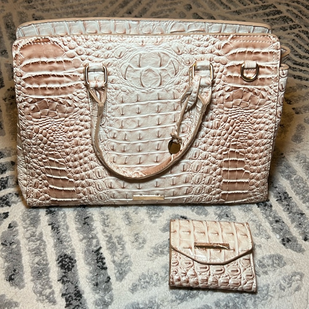 New  3D textured Crocodile tote | shoulder bag